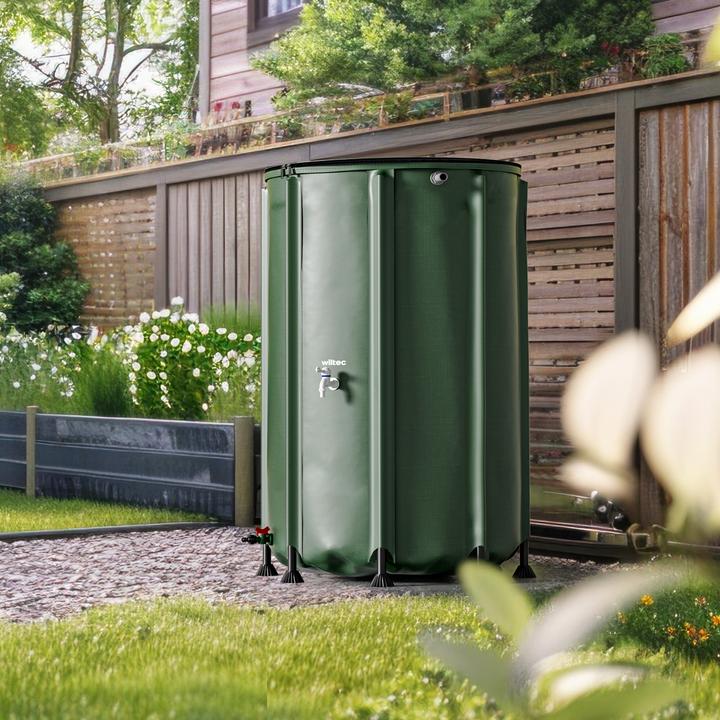 Produktbild Wiltec Regentonne faltbar 500l Regenwassertonne Wassertank Regenfass Wassertonne (500 l)
