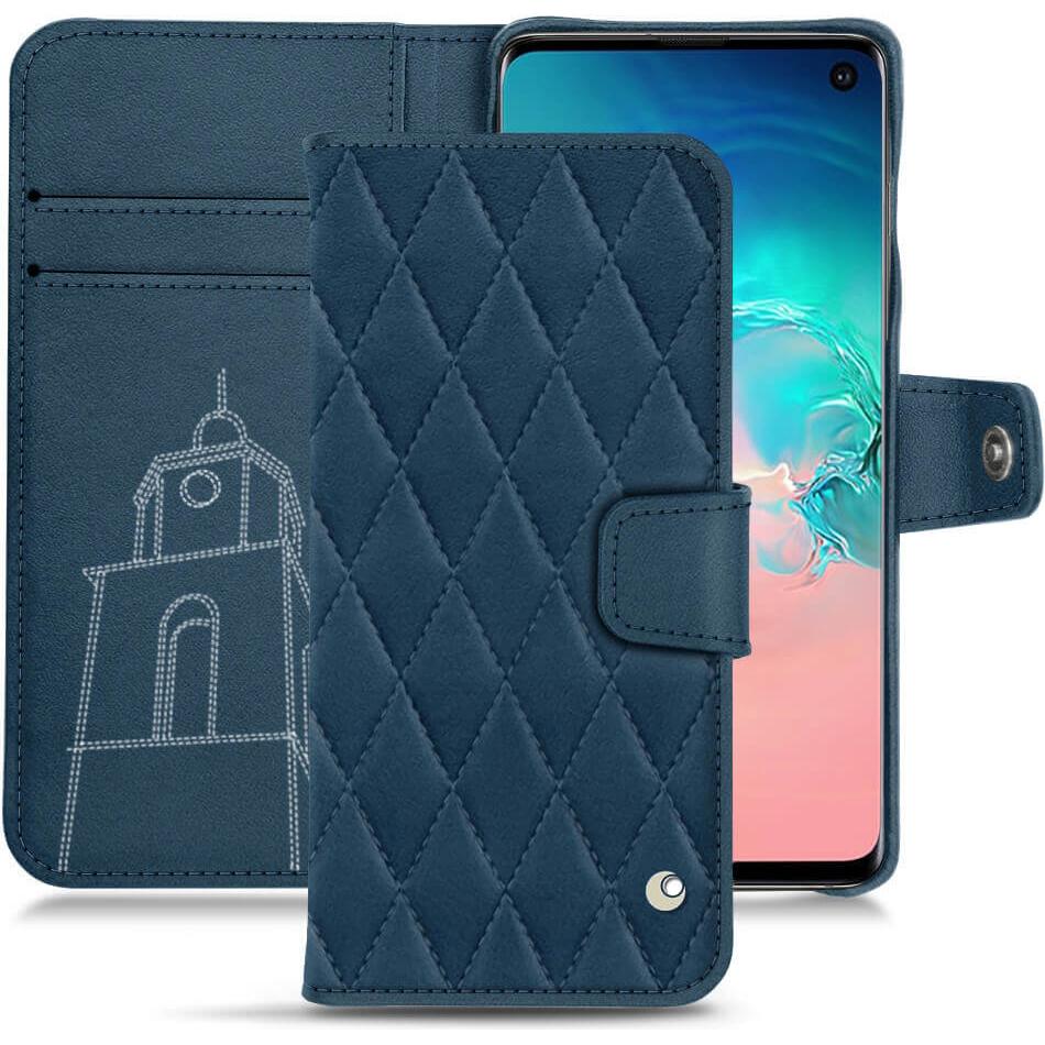 Thumbnail - Noreve Lederschutzhülle Wallet (Samsung Galaxy S10e), Smartphone Hülle, Blau