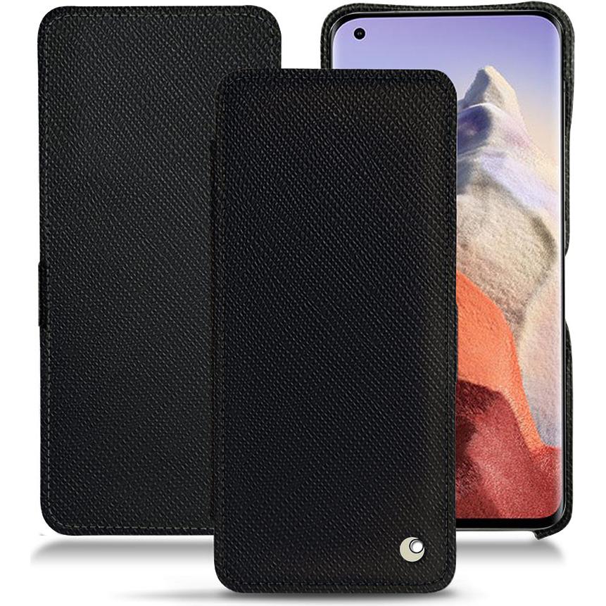 Noreve Lederschutzhülle horizontal (Xiaomi Mi 11 Ultra), Smartphone Hülle, Schwarz