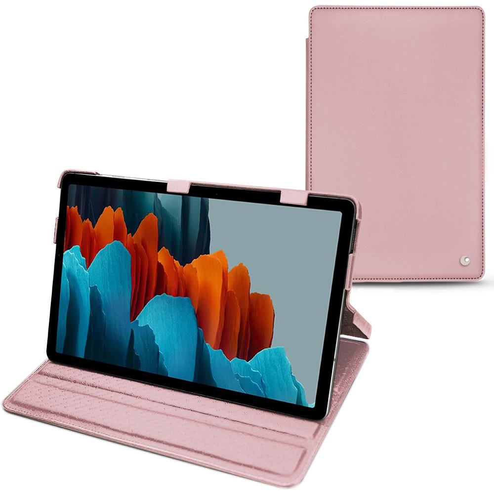 Noreve Lederschutzhülle horizontal (Galaxy Tab S7+), Tablet Hülle, Rosa