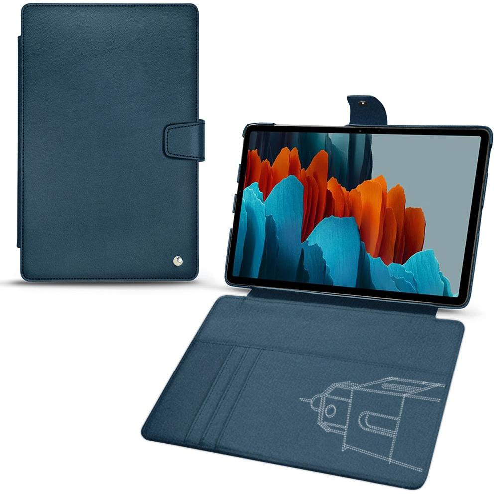 Thumbnail - Noreve Lederschutzhülle Wallet (Galaxy Tab S7+), Tablet Hülle, Blau