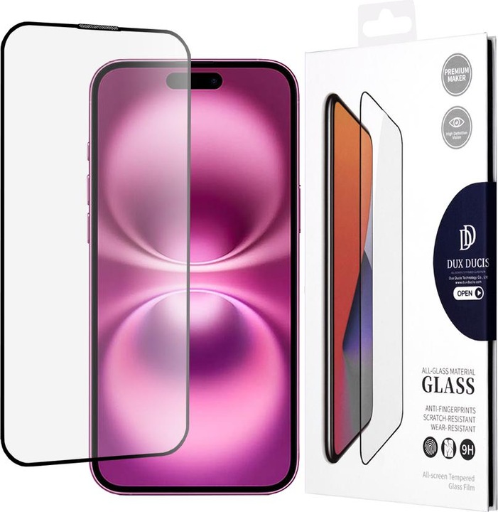 Actual product image Dux Ducis Armoured glass 10D (1 Piece, Apple iPhone 16 Plus)
