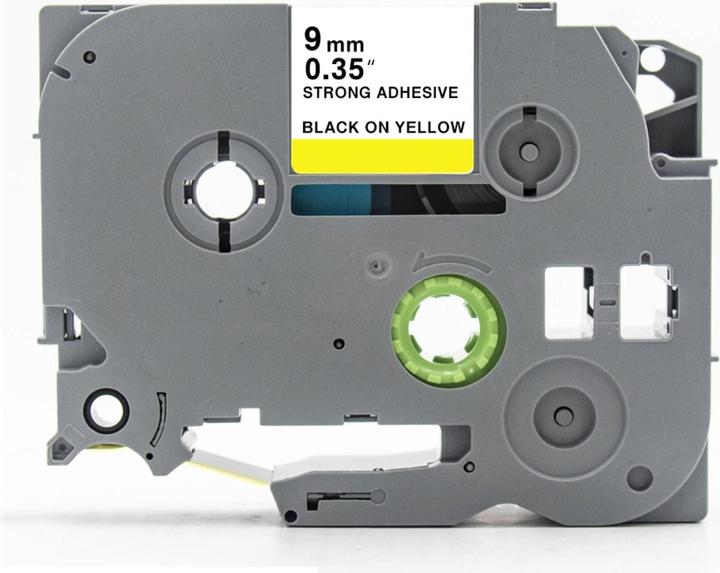 Produktbild Hermex Alternatives Etikettenband zu Brother TZe-S621 Beschriftungsband (0.90 cm, Gelb, Schwarz)