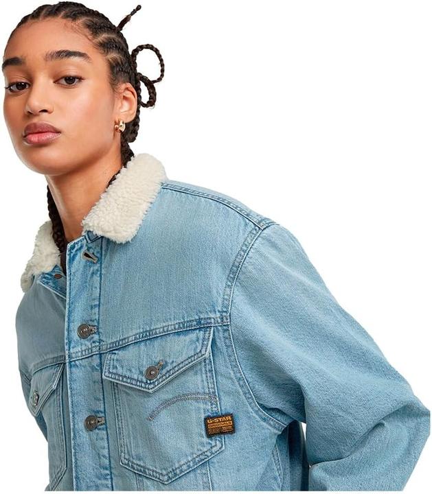 Image du produit G-Star Veste sherpa décontractée à col plat, boutons et poches à rabat (XS)