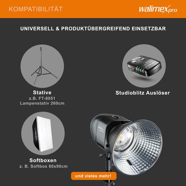 Immagine prodotto Walimex pro Nuovo arrivato 300 Studio Flash II (Testa flash, 300 Ws)