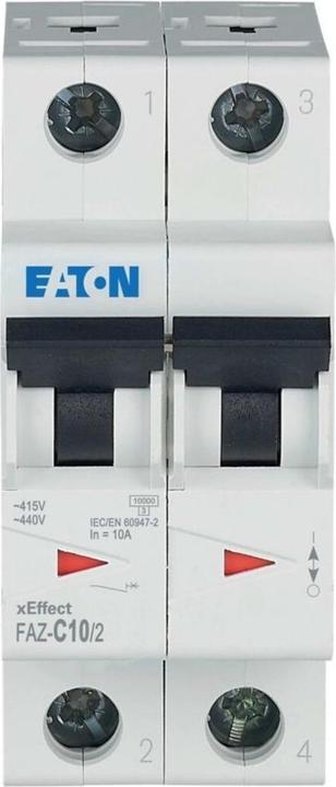 Actual product image Eaton Circuit breaker C 10A 2p FAZ-C10/2