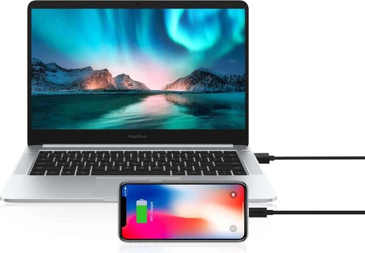 Actual product image Choetech MFI USB - lightning charging data cable 1.2 m white (IP0026 white) (1.20 m, USB 2.0, 20 W)