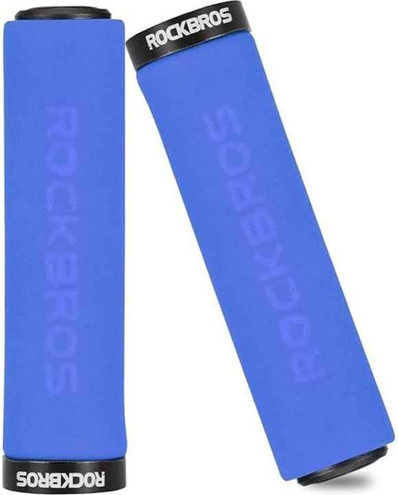 Produktbild Rockbros BT1001BLBK sponge bicycle handlebar grips - blue and black
