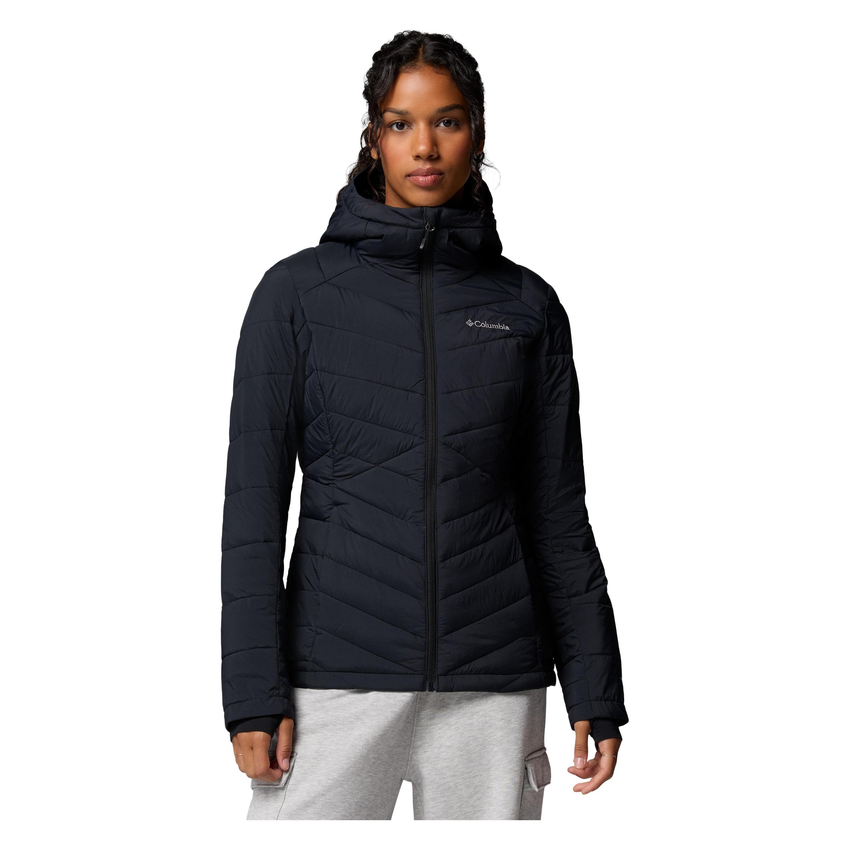 Columbia, Vrouwen, Winterjassen, Joy Peak™ Ii Hooded Jacket, Zwart, (L)