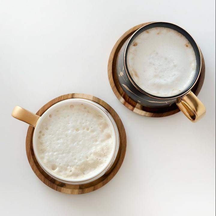 Image du produit Intirilife Tasse à thé avec soucoupe en bois (200 ml, 2 x)