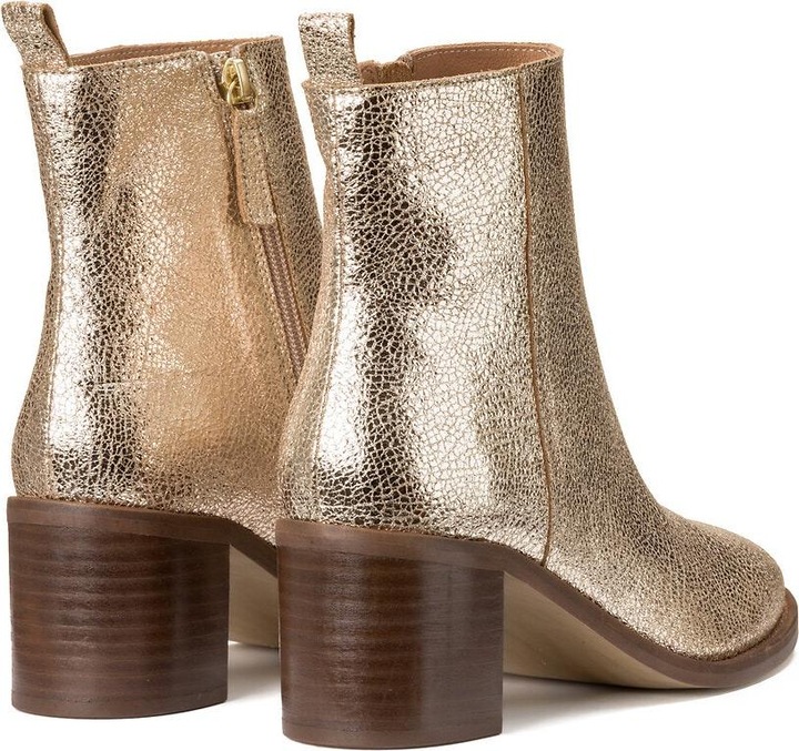 Actual product image La Redoute Collections Leather boots with wide heel (38)