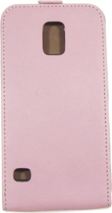 Actual product image OEM Slim Leather Flip Case S5 Galaxy G900 pink (Samsung Galaxy S5)