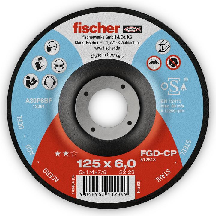 Fischer Disco abrasivo CP 6/125 a manovella in carbonio