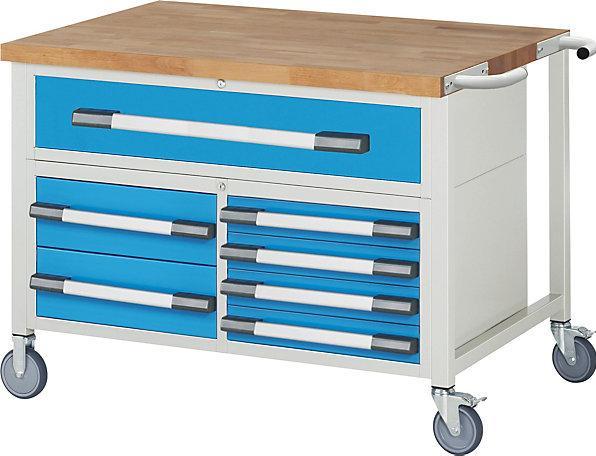 Produktbild eurokraft pro Fahrbare Werkbank Serie 8000 (125 cm, 90 cm)