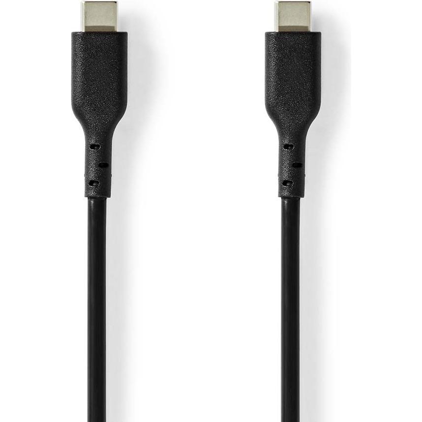 Nedis USB-Kabel USB 2.0 USB-C™ Stecker USB-C™ Stecker 240 W 480 Mbps Vernickelt 2.00 m (2 m, USB 2.0), USB Kabel