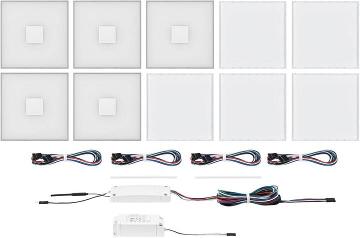Actual product image Paulmann Luminaire LumiTiles Basic Set Square 2x0,72W (RGBW, 1 cm, Indoor)
