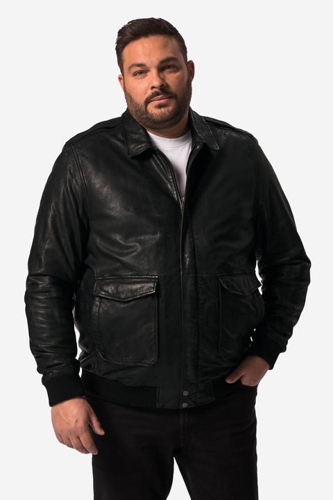 Actual product image Men+ Lederjacke, Leder, Rücken-Patch (7XL)