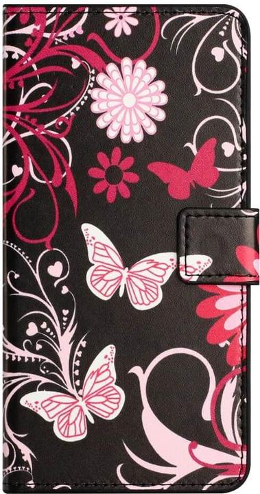 Produktbild Cover-Discount iPhone 15 - Leder Etui Hülle Schmetterling schwarz (Apple iPhone 15)