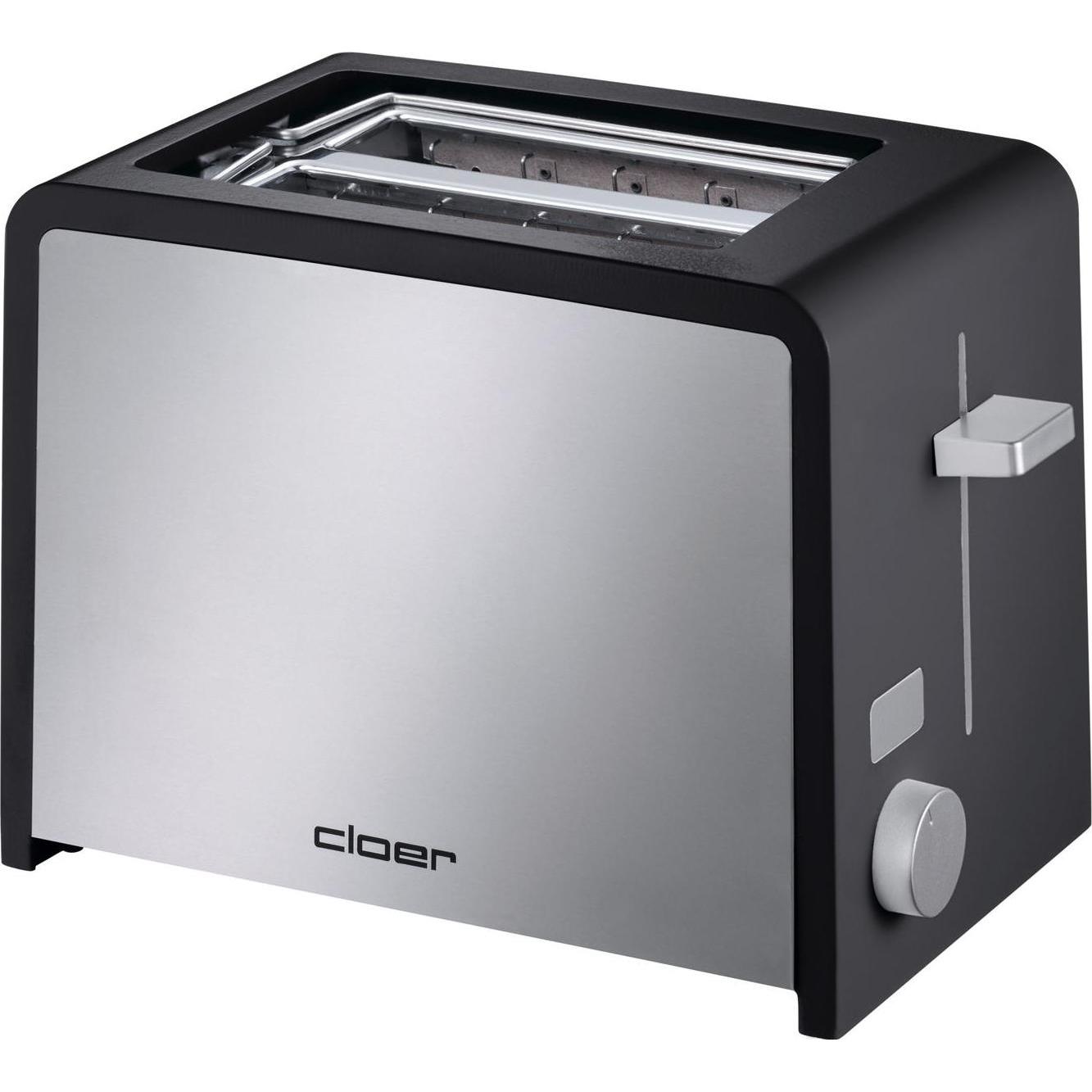 Cloer 3210, Toaster, Schwarz, Silber