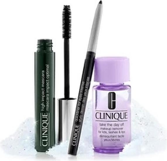 Clinique High Impact Mascara Set 7ml Shade / Take The Day Off Cleansing Balm 15 ML / Quickliner for