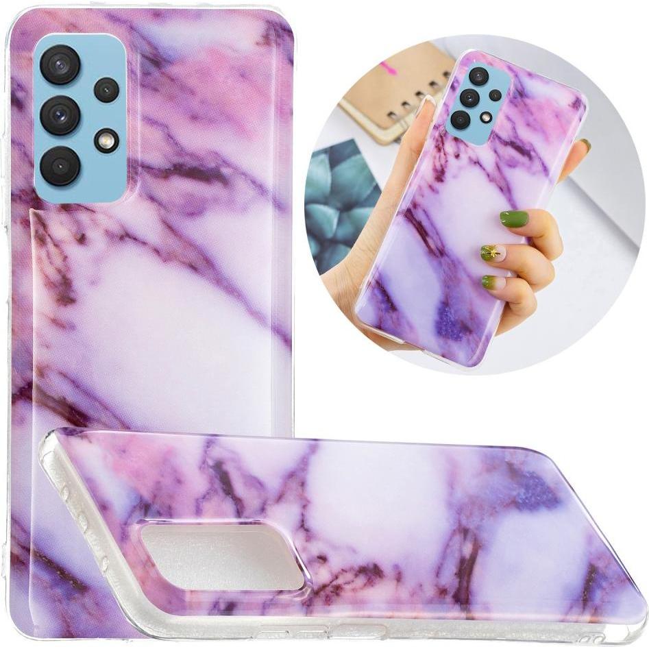 Thumbnail - Cover-Discount Galaxy A32 5G - Softes Silikon Gummi Case pink Marble (Samsung Galaxy A32 5G), Smartphone Hülle, Pink