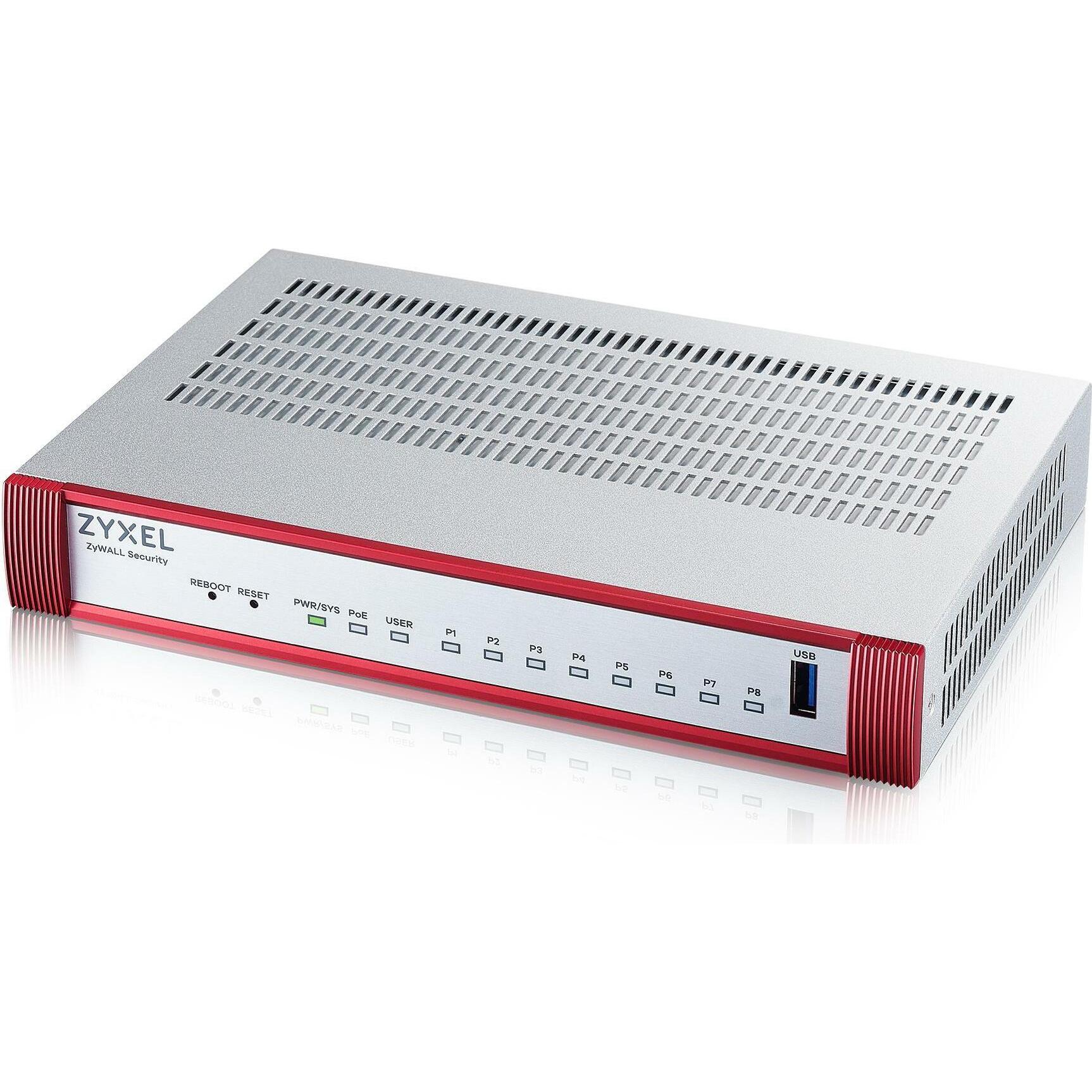 Zyxel USGFLEX 100HP Security Bundle Firewall 1x Gbit PoE+, Firewall