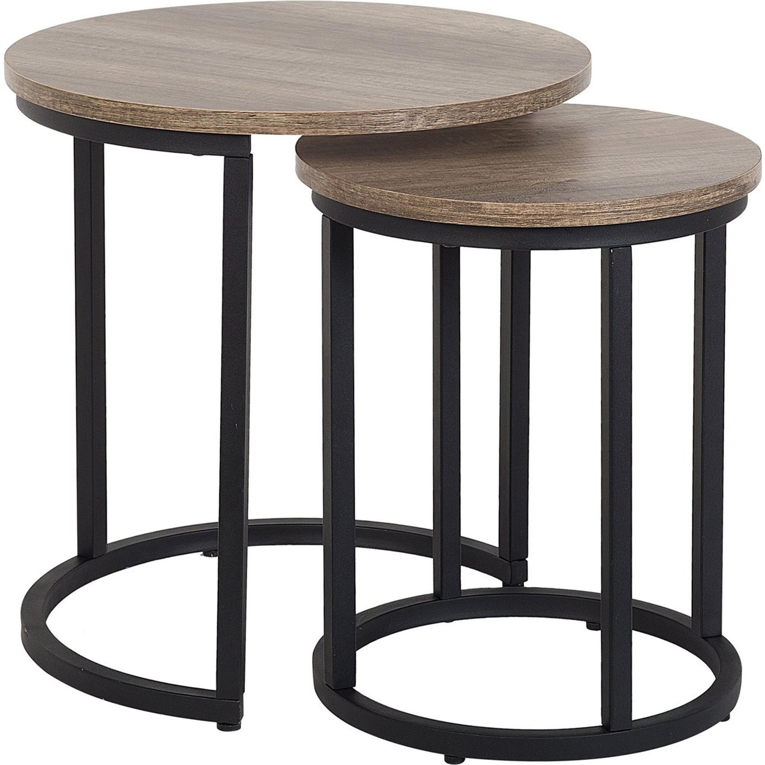 Beliani, Couchtisch + Beistelltisch, Dixie (48 x 48 x 50 cm)
