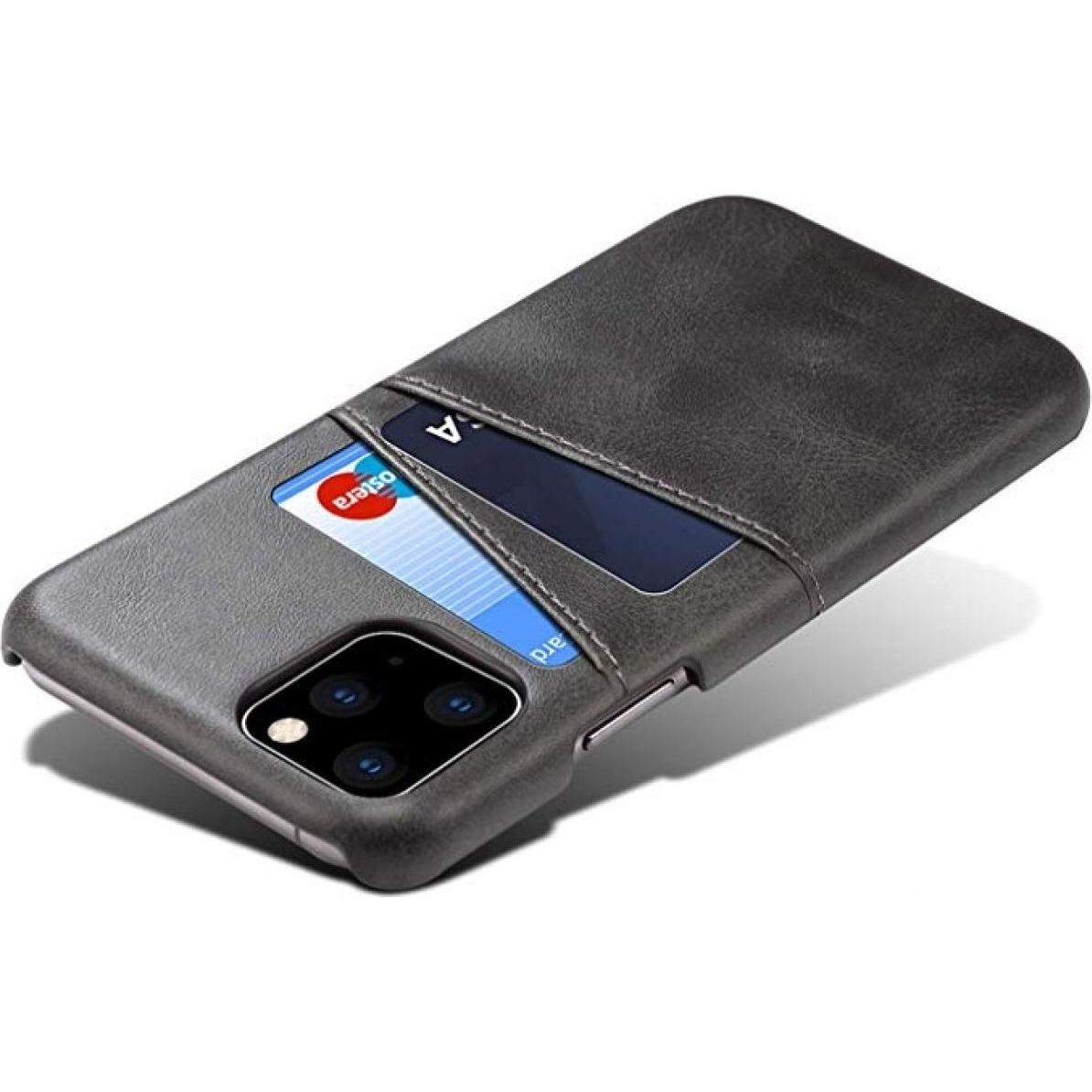 Screenguard Apple iPhone 11 Pro CardCaddy Leder Backcase mit Kartenfächern (Apple iPhone 11 Pro), Smartphone Hülle, Schw...