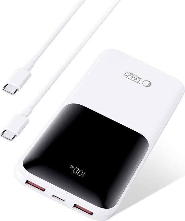 Actual product image Tech-Protect Powerbank PB01 10000mAh 22.5W - white (10000 mAh)