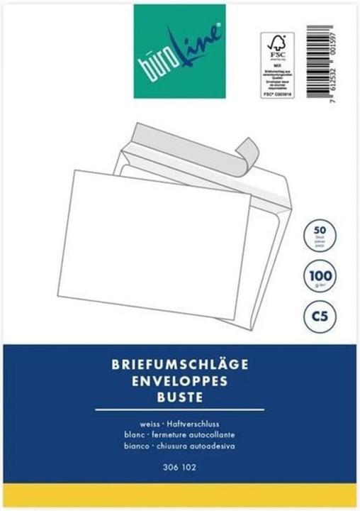 Image du produit BüroLine Enveloppe (C5, 10 x)