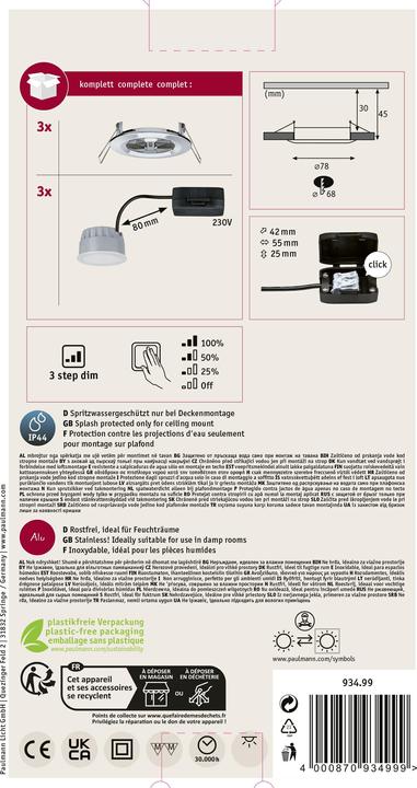 Produktbild Paulmann Einbauleuchte Nova Set (460 lm)