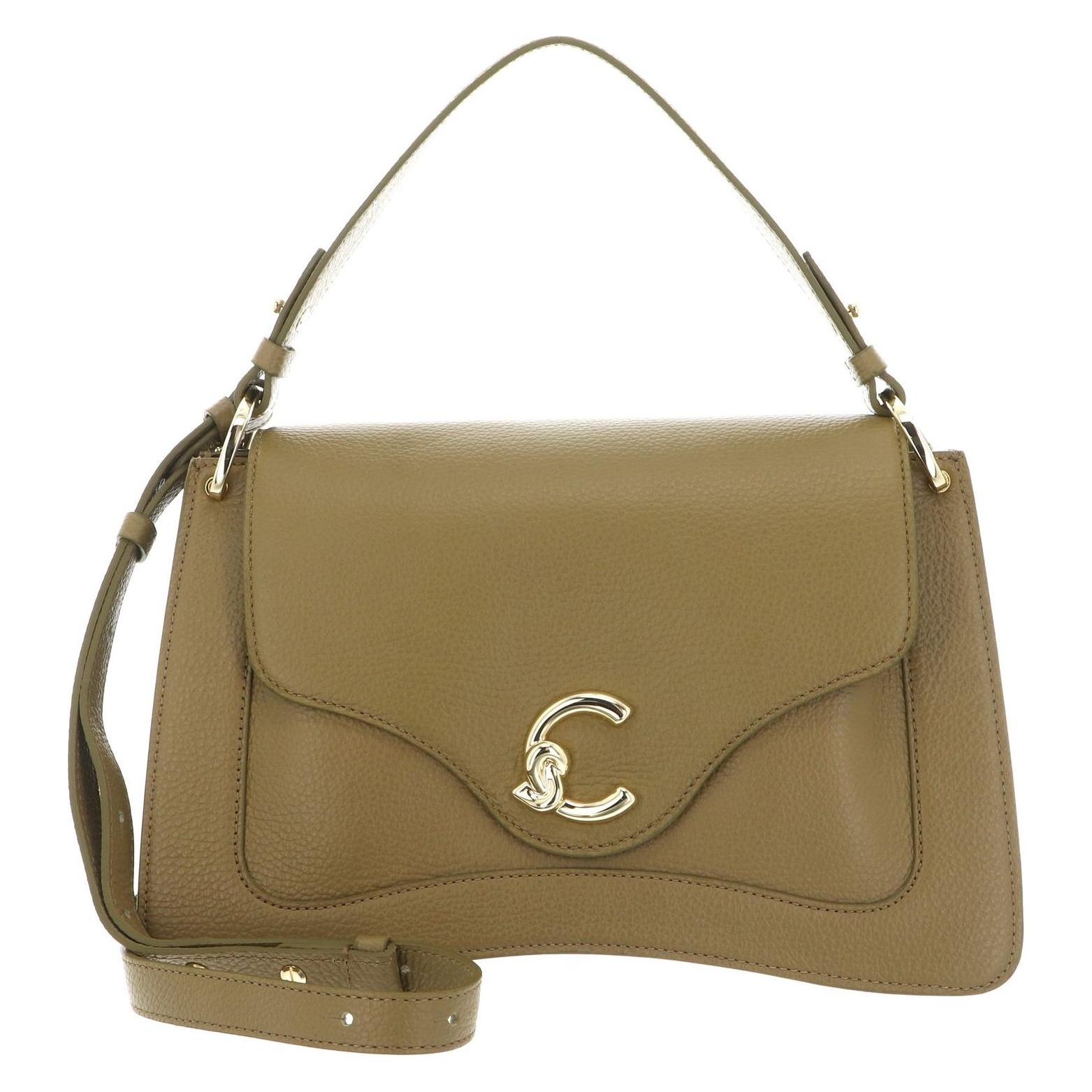 Coccinelle, Damen, Handtasche, C-Me Handbag Grained Leather, Grün