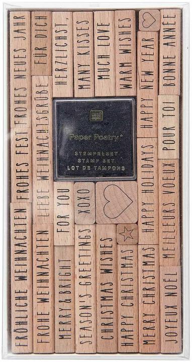 Produktbild Rico Design Stempelset Merry Christmas, Typewriter FSC 100%, 26 Stempel