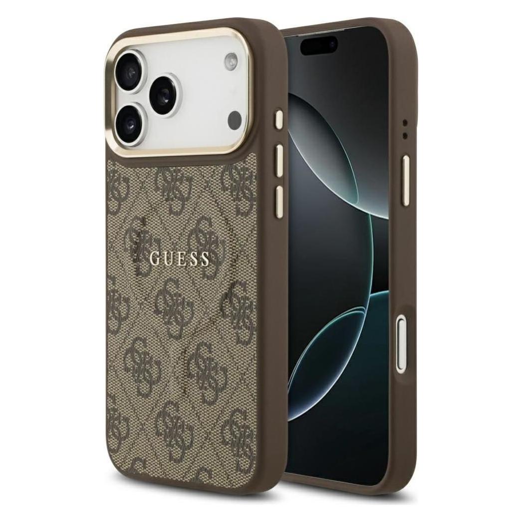 Guess - Hardcase 4G Classic MagSafe (GUHMP17XP4MSEGCW) - IPhone 17 Pro Max - Brown (Apple IPhone 17 Pro Max), Smartphone Hülle, Braun