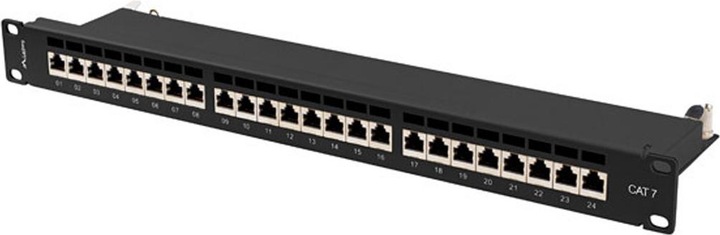 Actual product image Lanberg Patch Panel 24-Port 1U Cat.7 FTP Black PPS7-1024-B