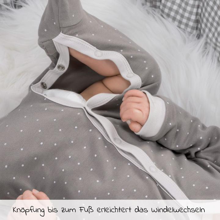 Produktbild La Loona LaLoona Baby-Schlafanzüge Schlafanzug 2er Pack Strampler Pyjama Einteiler - Grau (62)