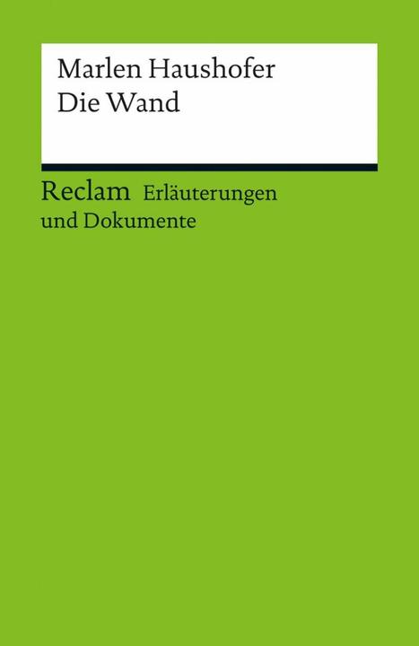 Produktbild Marlen Haushofer: Die Wand (Deutsch)