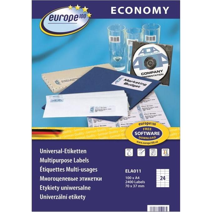 Avery Dennison, Etiketten, ELA011 Druckeretikett Selbstklebendes Druckeretikett
