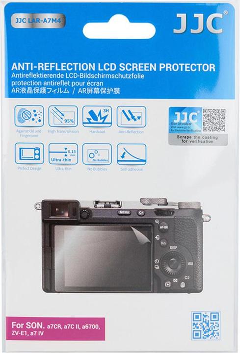 Produktbild JJC LAR A7M4 Anti Reflection LCD Screen Protector (Sony A7CR, Sony A7C II, Sony A6700, Sony ZV E1, Son (Displayschutz)