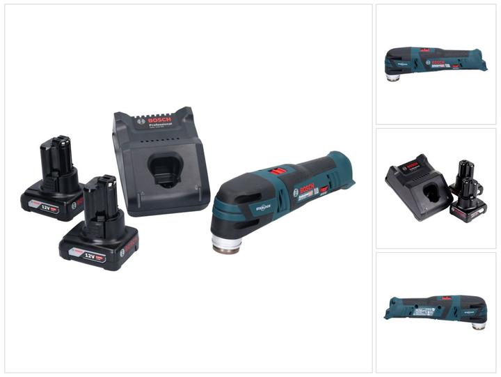 Productafbeelding Bosch Professional GOP 12V-28 Professionele Accu Multi-Cutter Starlock Brushless + 2x Accu 6.0 Ah + Lader