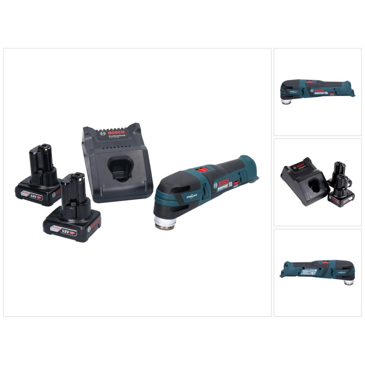 Bosch Professional, Multifunktionswerkzeug, Bosch GOP 12V-28 Professional Akku Multi Cutter Starlock Brushless + 2x Akku...