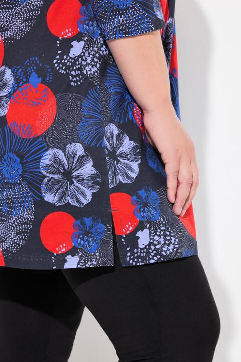 Immagine prodotto Ulla Popken Maglia dal taglio lungo e svasato con scollo rettangolare e maniche a 3/4 (50, 52)