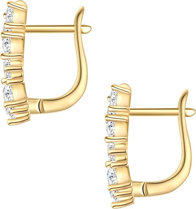 Immagine prodotto Rafaela Donata Orecchini a cerchio da donna - 36616 (Argento 925 con placcatura in oro giallo 14 carati)