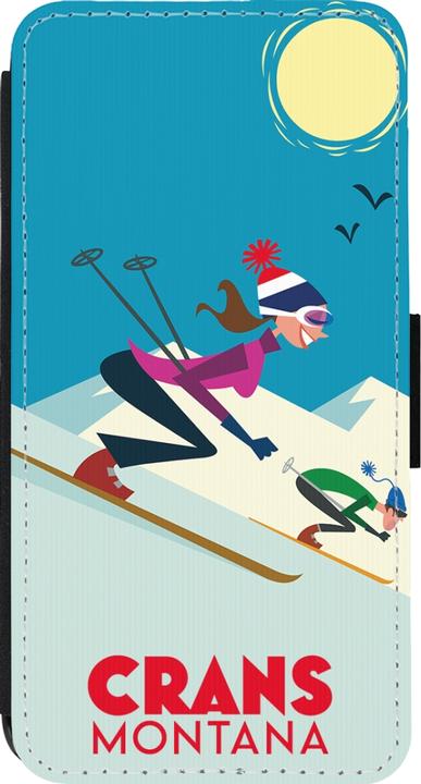 Image du produit PhoneLook Coque Wallet noir Crans-Montana Ski Downhill (Apple iPhone 14 Pro)