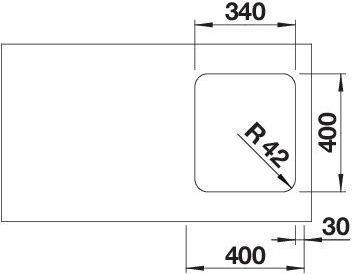 Produktbild Blanco Solis 340-U (Unterbauspüle, 38 cm, 44 cm)