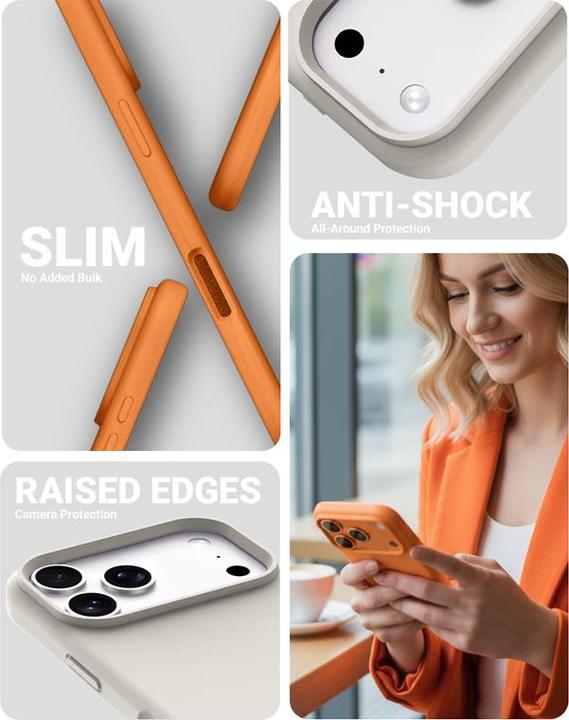 Actual product image Crong Color Cover Magnetic Case with MagSafe for iPhone 17 Pro Max - Stone (Apple iPhone 17 Pro Max)