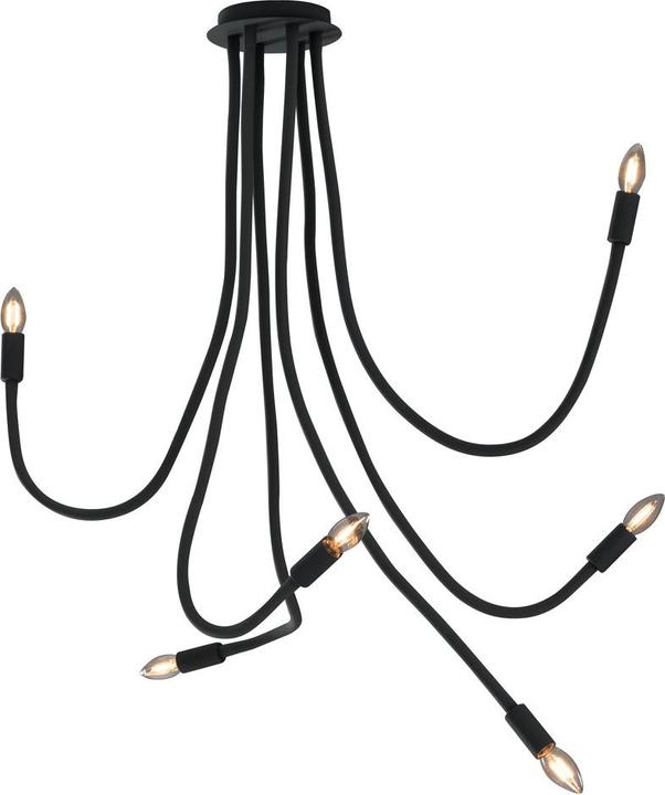 Actual product image Luce ambiente Design LUCE Design Lover ceiling light 6gang E14 black (E14)