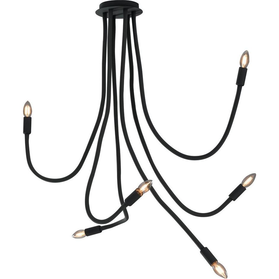 Luce ambiente Design, Wandleuchte + Deckenleuchte, LUCE Design Lover Deckenleuchte 6fach E14 Schwarz