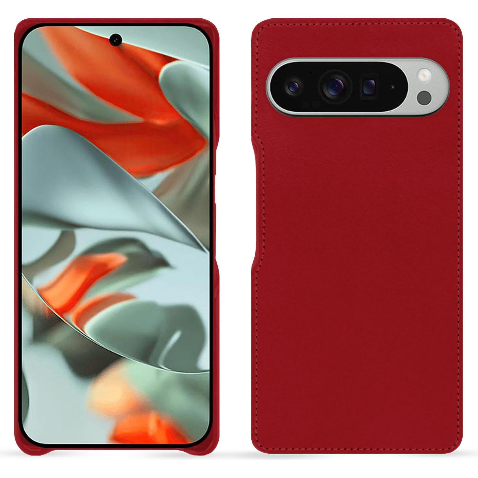 Noreve Lederschutzhülle (Google Pixel 9 Pro XL), Smartphone Hülle, Rot