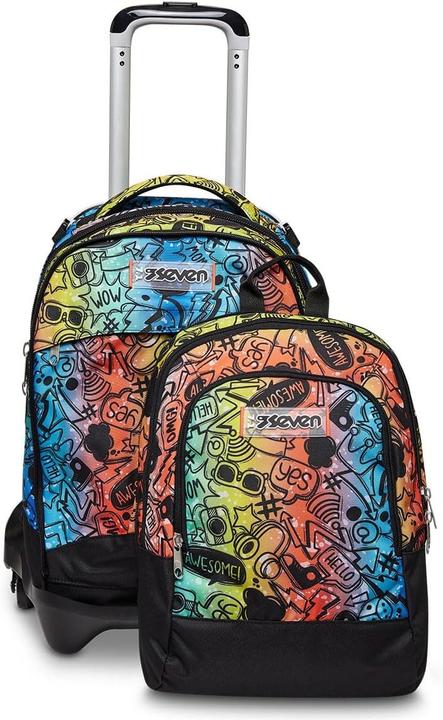 Produktbild Seven TR. Jack 3WD+ -DETACH FLUO STAMP, Jet zwart, Eén maat, school (47 l)